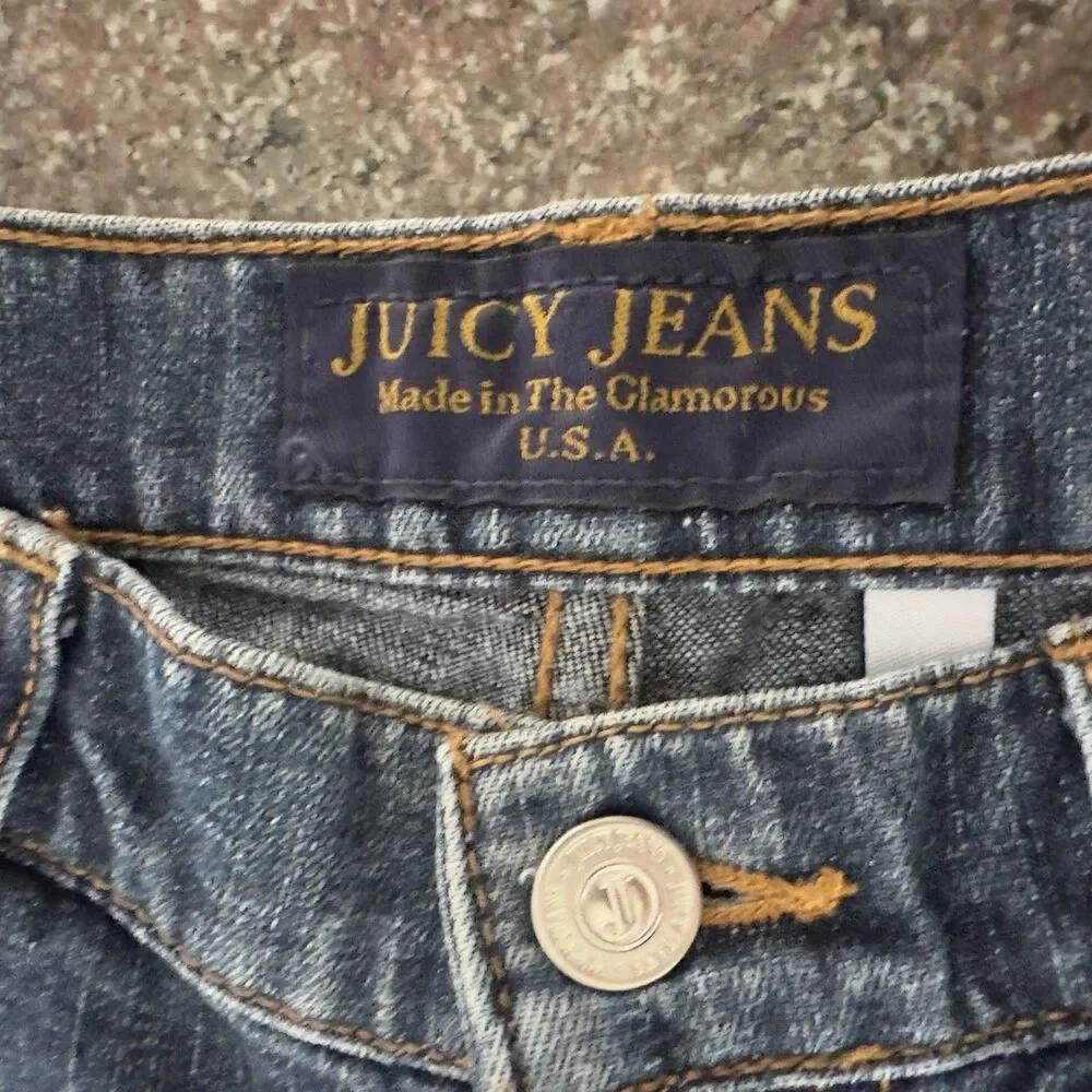 Vintage juicy Cuture  Jeans Womens 27‎  Blue Y2K Bootcut Denim Medium Wash